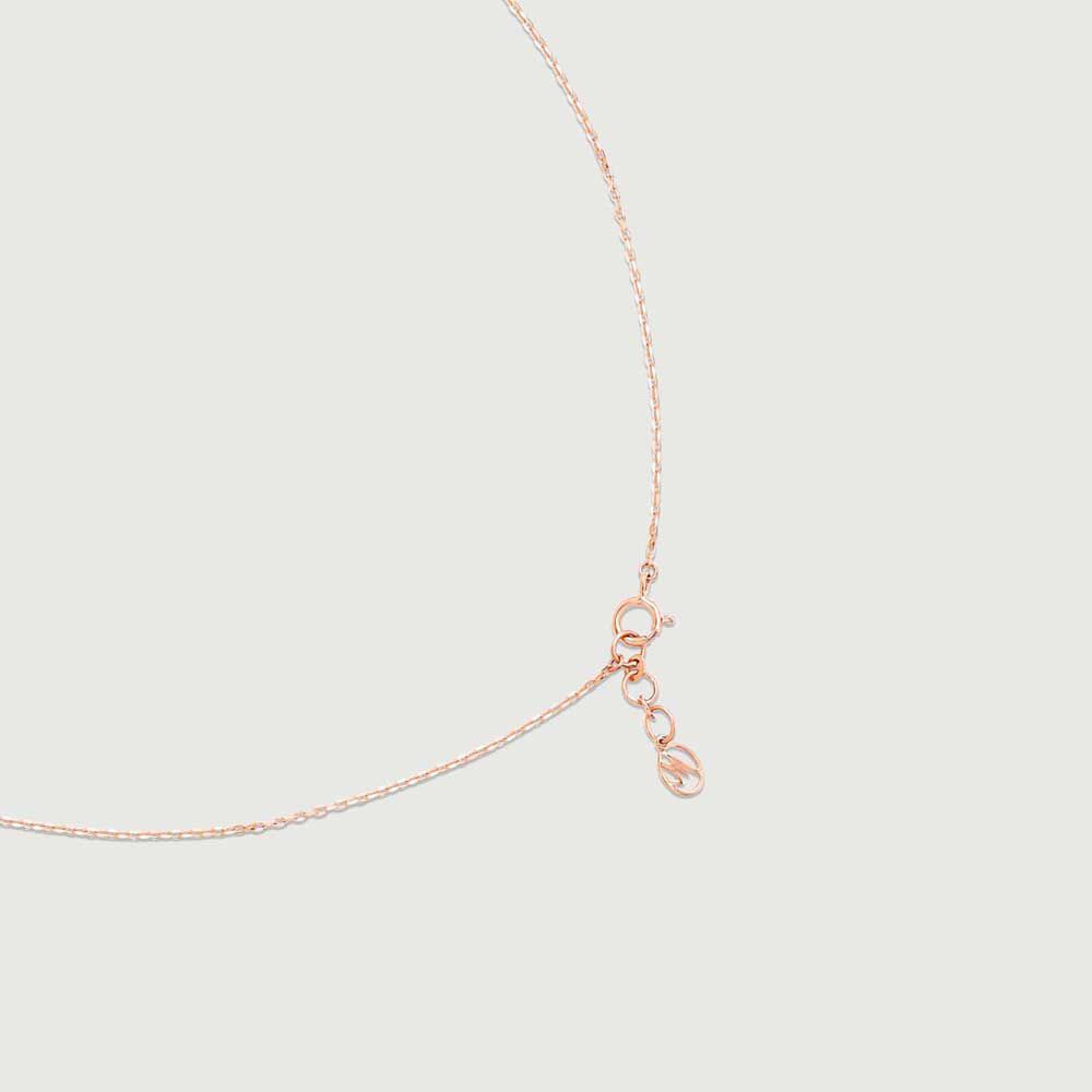 Sassy Flutter Diamond Necklace in 14K Rose Gold, 0.155 ct