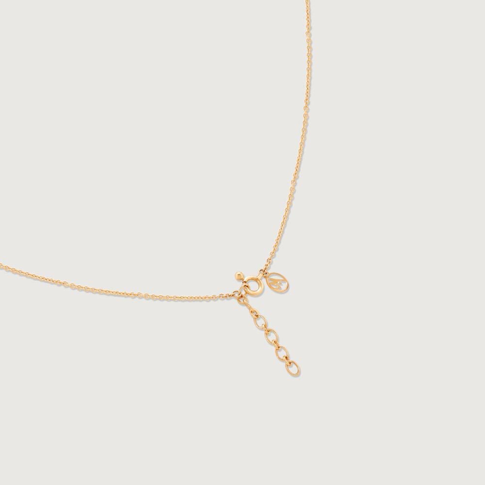 Graceful Flow Diamond Necklace in 14K Yellow Gold, 0.161 ct