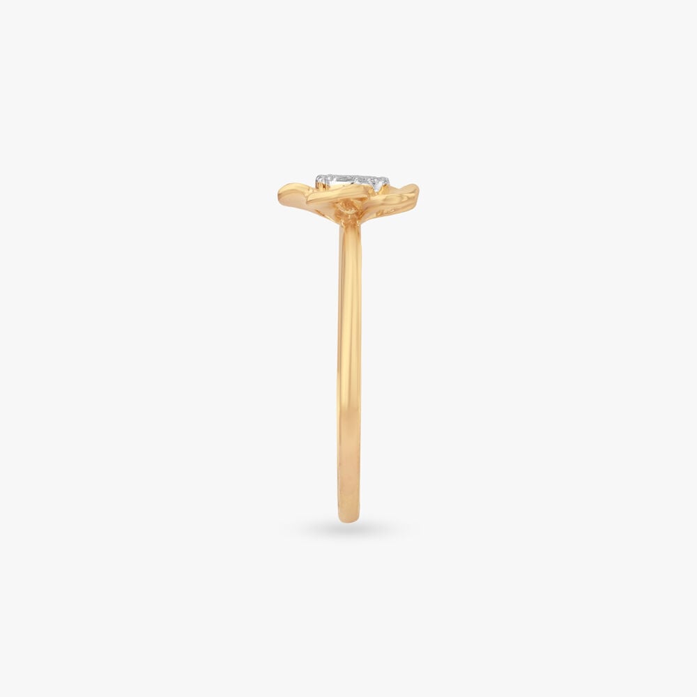 Bloom Halo Diamond Ring in 18K Yellow Gold, 0.051 ct