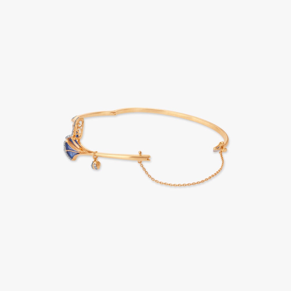 Aerial Rhythm Diamond Bangle in 18K Yellow Gold, 0.171 ct