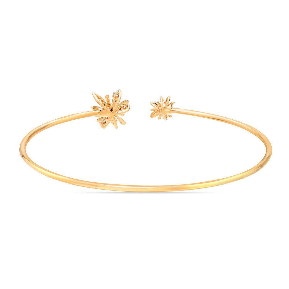 14kt Yellow Gold Blooming Diamond Bangle in 14K Yellow Gold, 0.16 ct