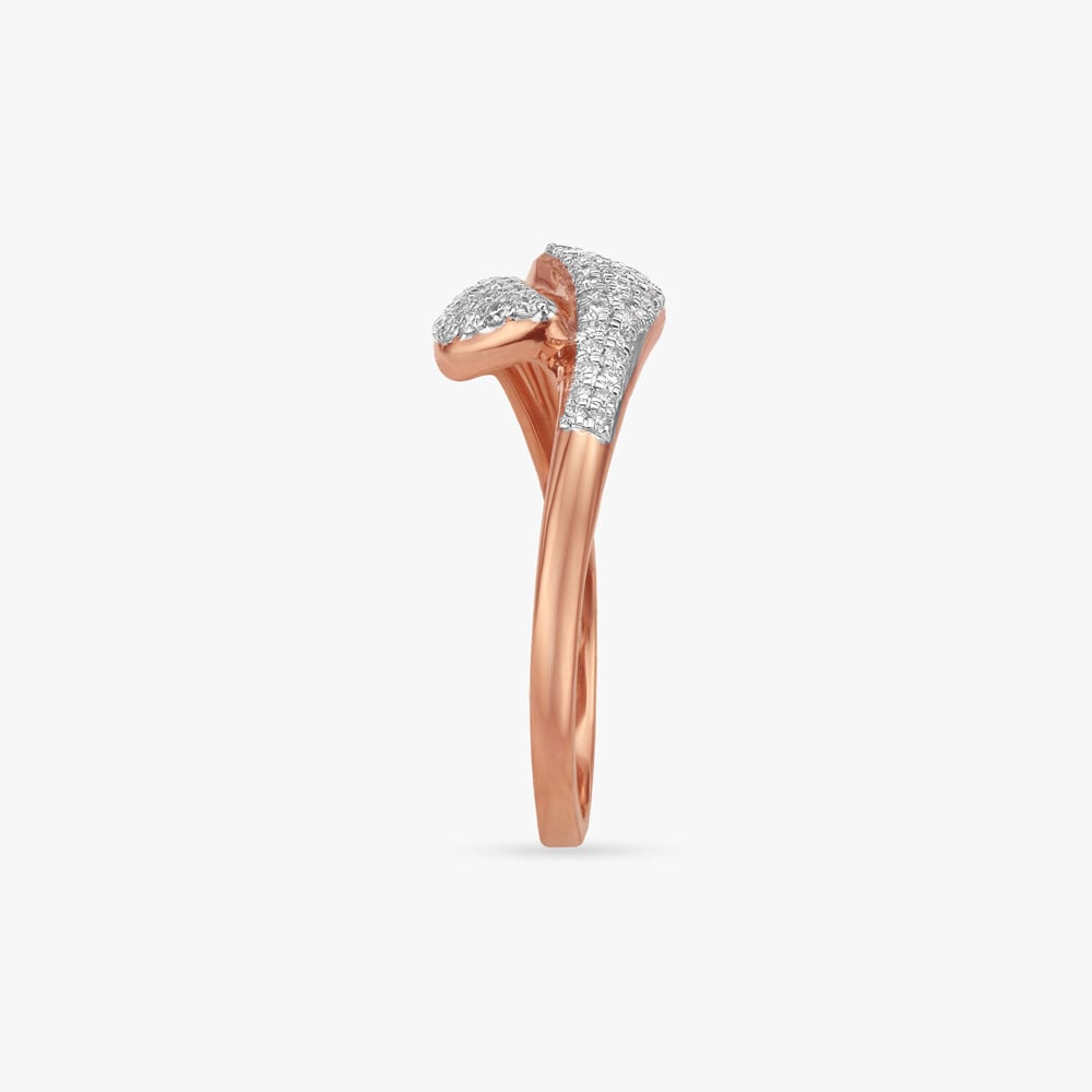 Abstract Embrace Diamond Ring in 14K Rose Gold, 0.285 ct