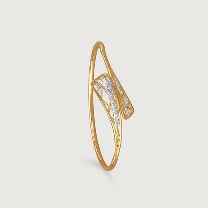 Glide Statement Diamond Bangle in 14K Yellow Gold, 0.08 ct