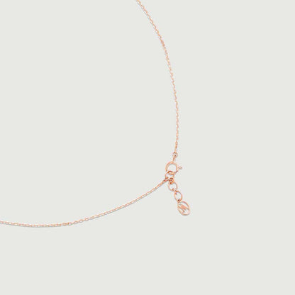 Sassy Flutter Diamond Necklace in 14K Rose Gold, 0.155 ct