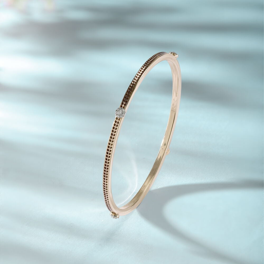 Twinkle Charm Diamond Bangle in 14K Yellow Gold, 0.215 ct