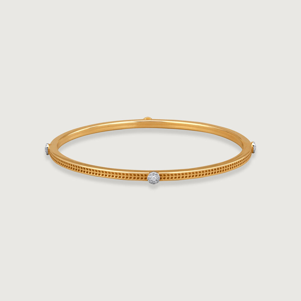 Twinkle Charm Diamond Bangle in 14K Yellow Gold, 0.215 ct