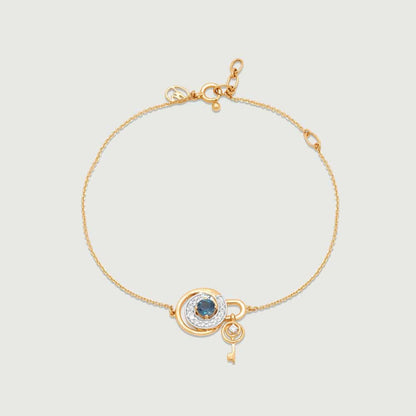 Sassy Charmer Diamond Bracelet in 14K Yellow Gold, 0.11 ct