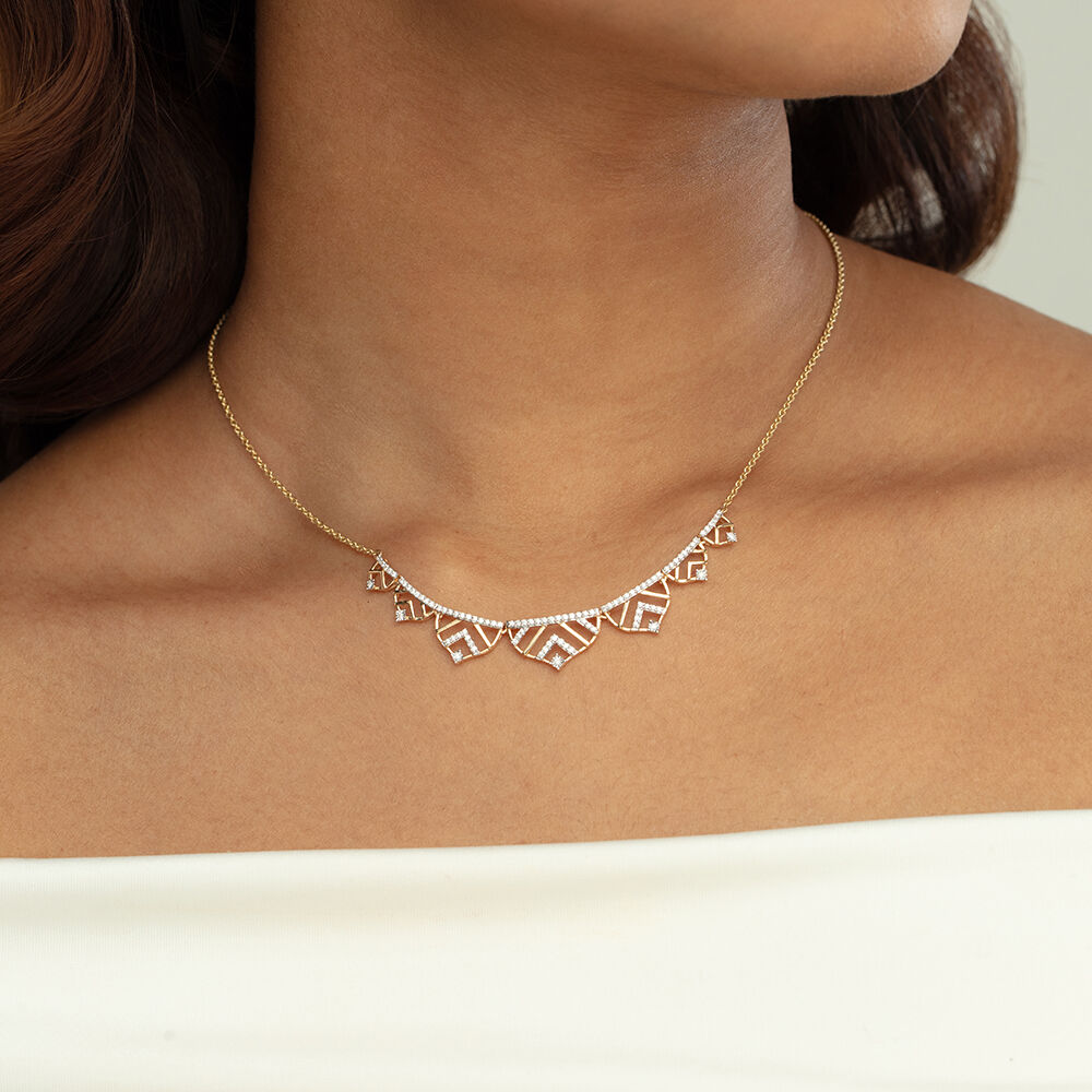 Lippan Luxe Gold & Diamond Necklace in 14K Yellow Gold, 0.539 ct