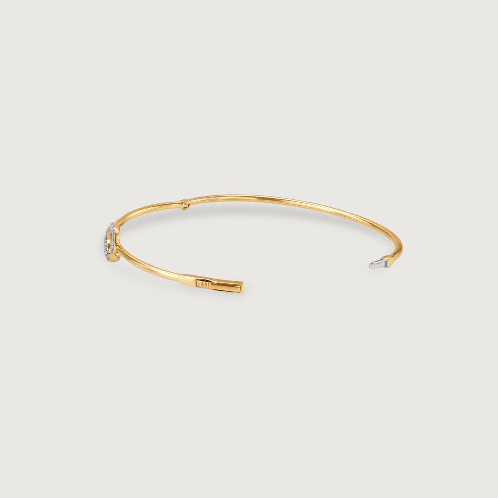 Love Story Diamond & Gold Bangle in 14K Yellow Gold, 0.163 ct