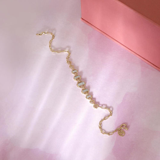 Urban Gleam Diamond Bracelet in 14K Yellow Gold, 0.156 ct