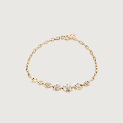 Urban Gleam Diamond Bracelet in 14K Yellow Gold, 0.156 ct
