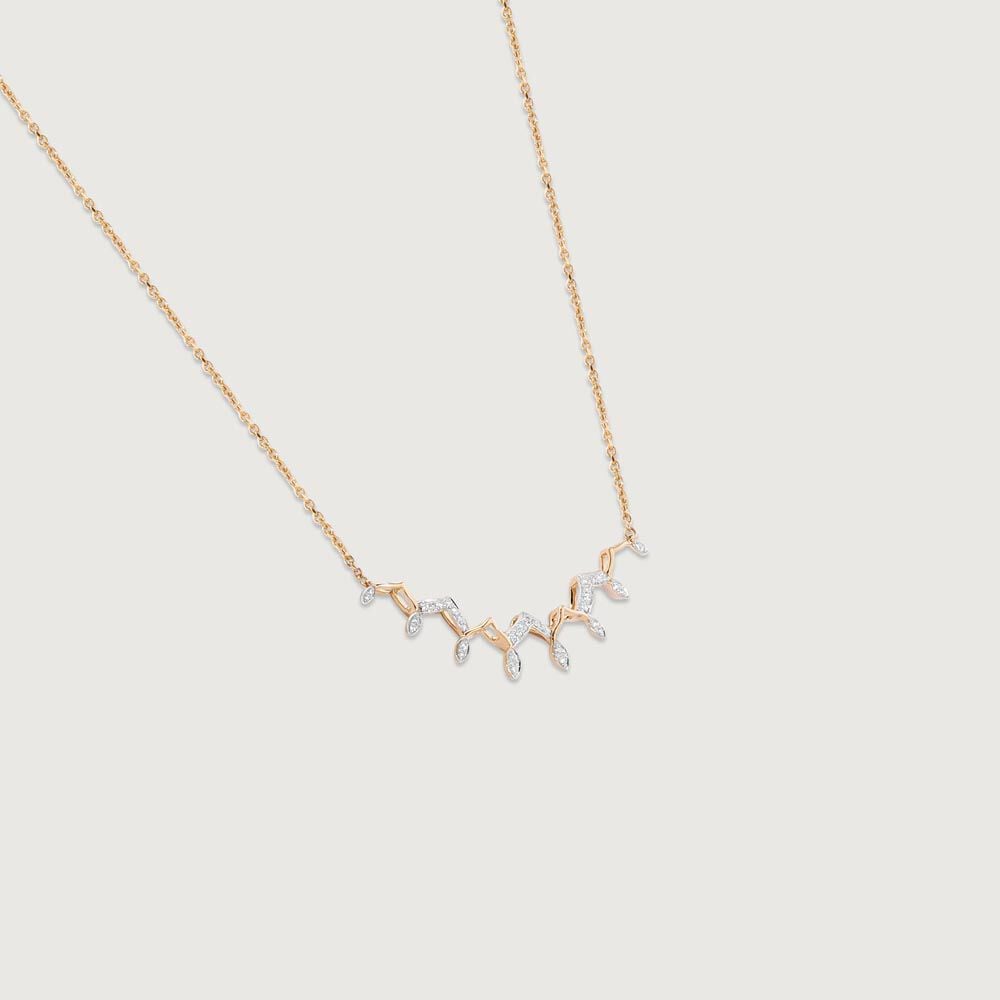 Arch Sparkle Diamond Necklace in 14K Yellow Gold, 0.207 ct