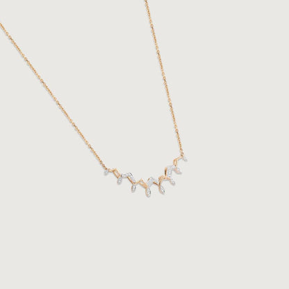 Arch Sparkle Diamond Necklace in 14K Yellow Gold, 0.207 ct
