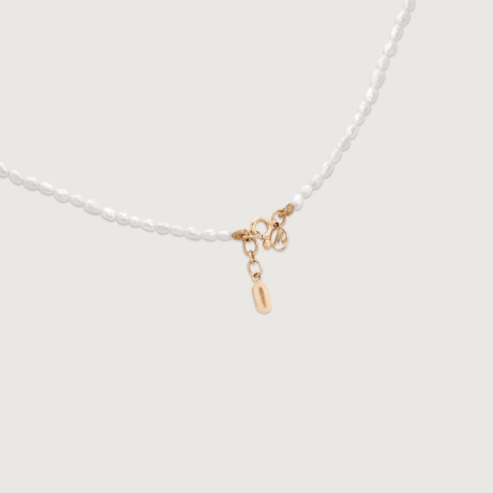 Navratna Charm Diamond Necklace in 14K Yellow Gold, 0.012 ct