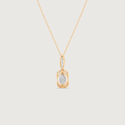 Arcade Shine Diamond Pendant in 18K Yellow Gold, 0.112 ct