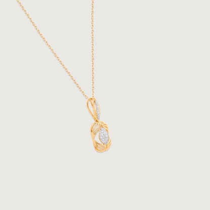 Arcade Shine Diamond Pendant in 18K Yellow Gold, 0.112 ct