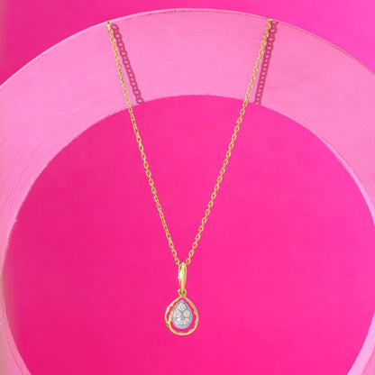 Drip Pop Diamond Pendant in 14K Yellow Gold, 0.063 ct