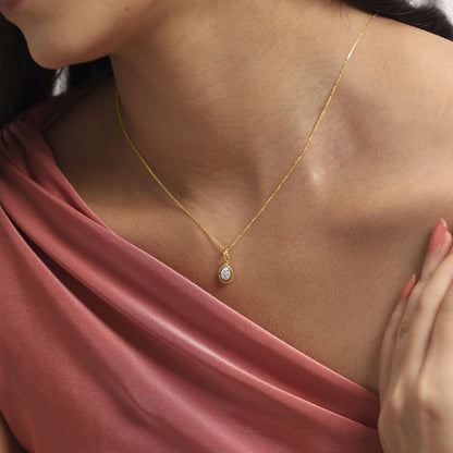Drip Pop Diamond Pendant in 14K Yellow Gold, 0.063 ct