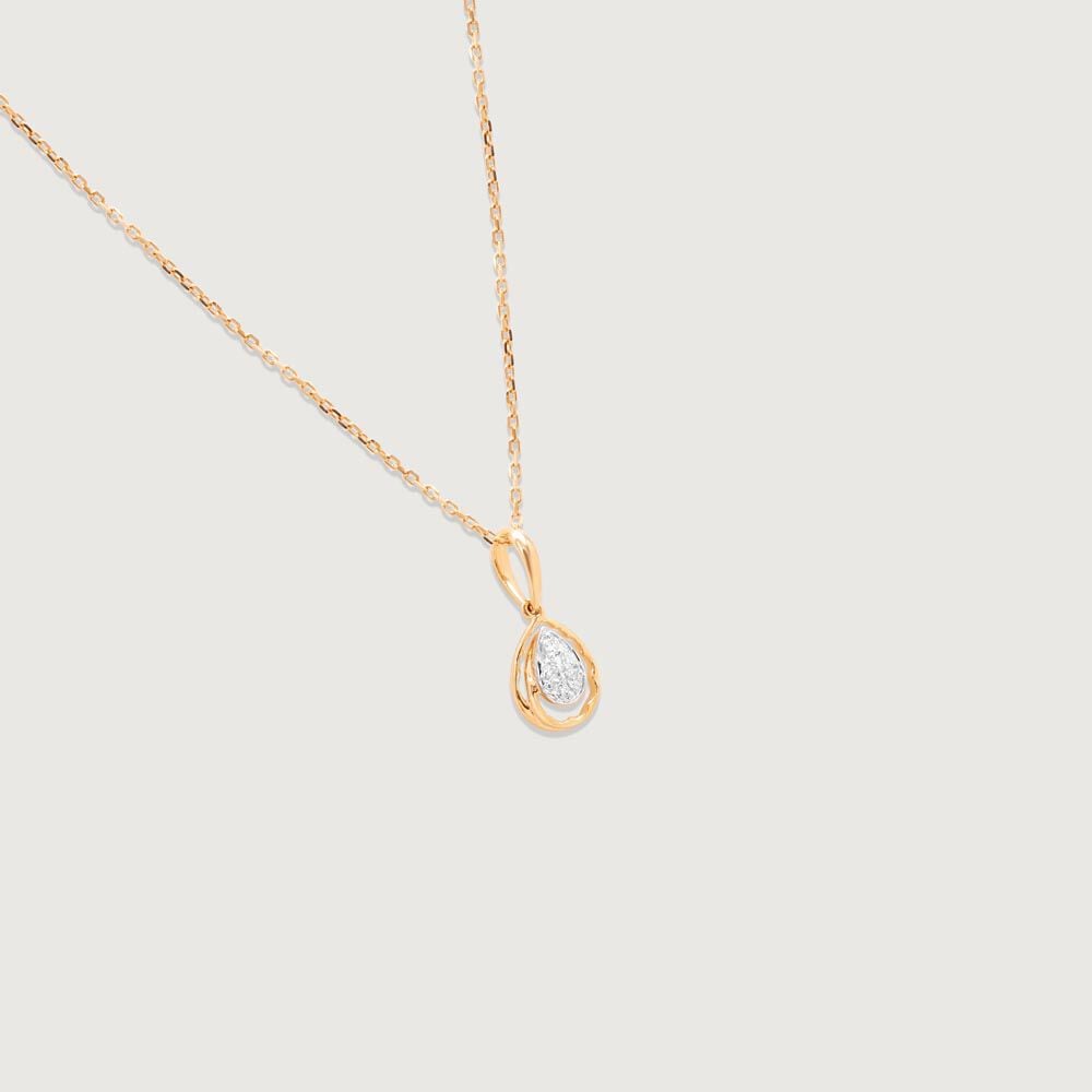 Drip Pop Diamond Pendant in 14K Yellow Gold, 0.063 ct