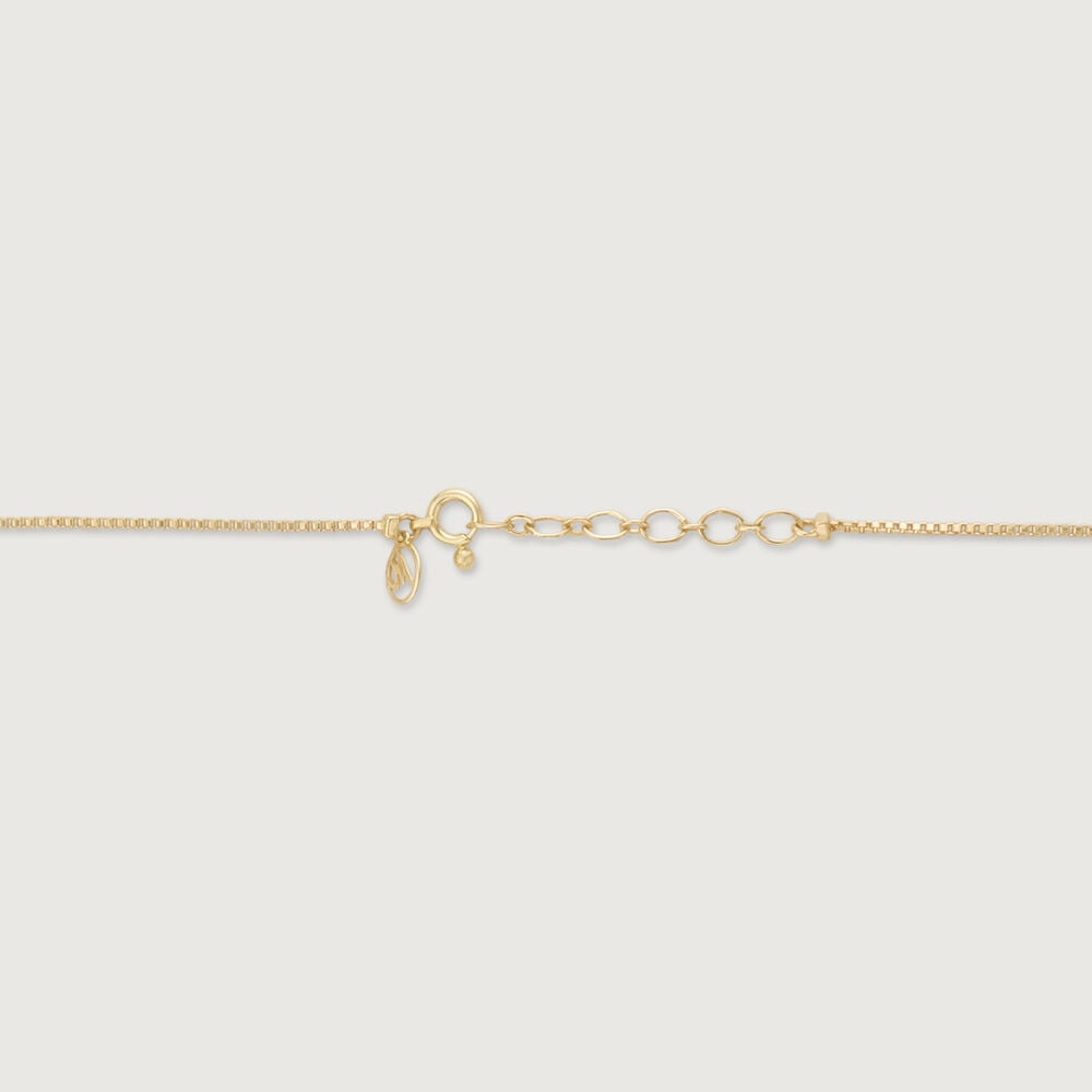 Honeybee Charm Diamond Necklace in 14K Yellow and White Gold, 0.29 ct