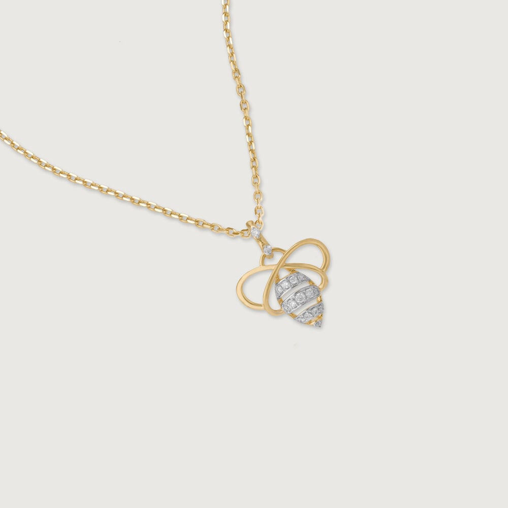 Buzz Forever Diamond Pendant in 14K Yellow Gold, 0.069 ct