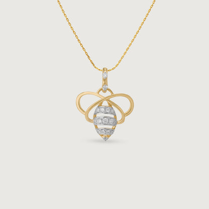 Buzz Forever Diamond Pendant in 14K Yellow Gold, 0.069 ct