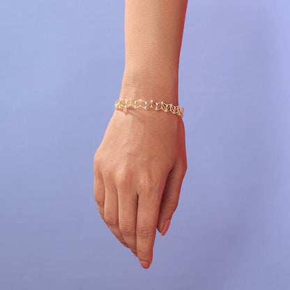 Radiant Lattice Diamond Bangle in 14K Yellow Gold, 0.493 ct