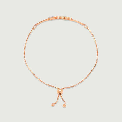Romantic Gleam Diamond Bracelet in 14K Rose Gold, 0.118 ct