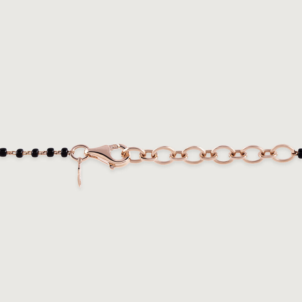 Whispering Waves Gold and Diamond Mangalsutra in 18K Rose Gold, 0.154 ct