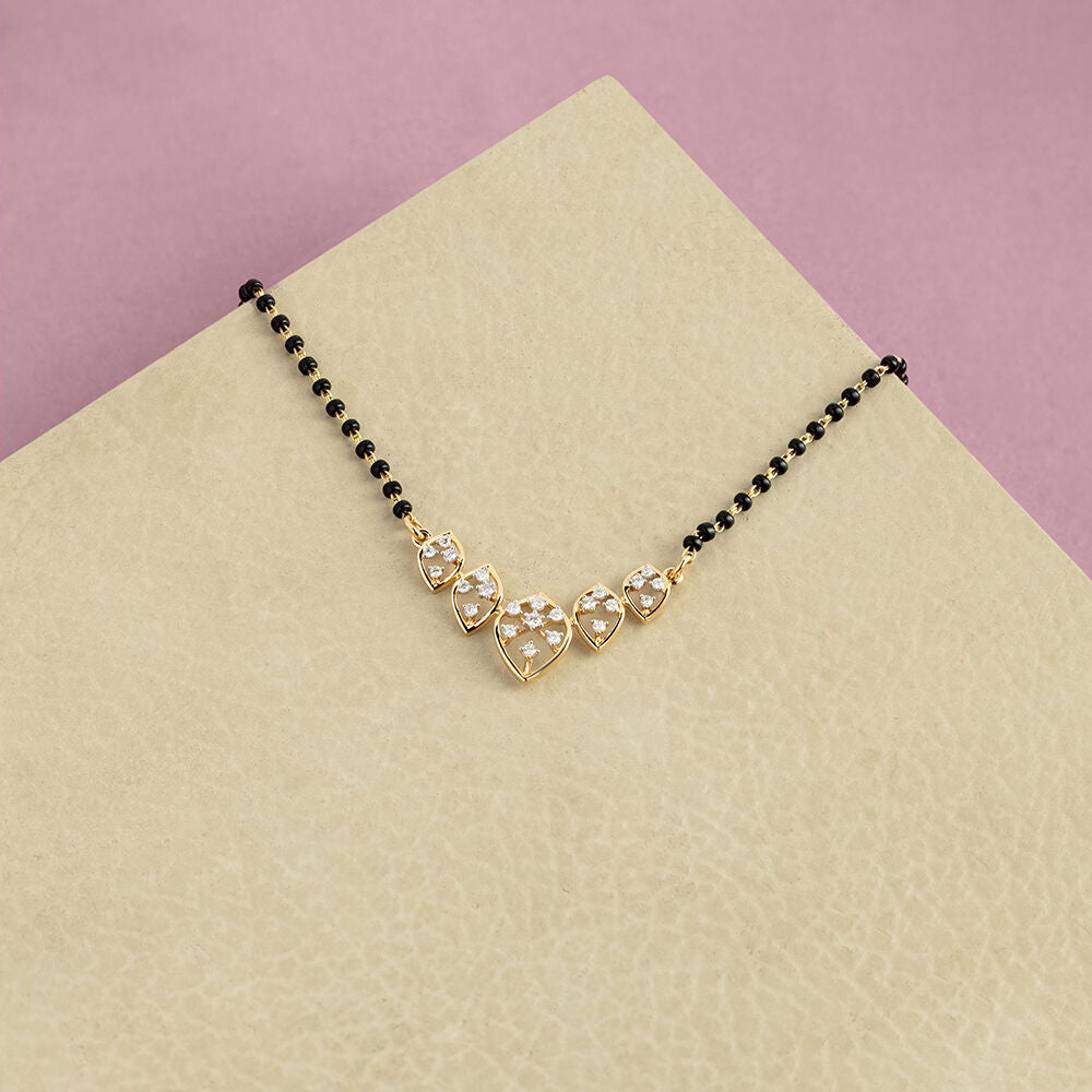 Enchanted Essence Gold and Diamond Mangalsutra in 18K Yellow Gold, 0.301 ct