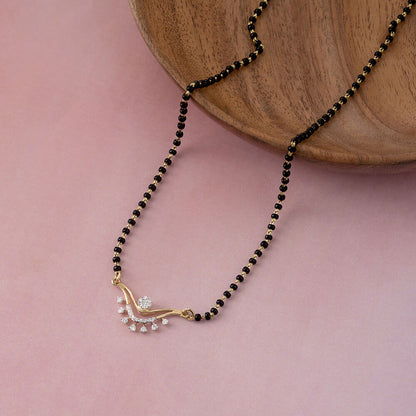 Serenade Shine Gold and Diamond Mangalsutra in 18K Yellow Gold, 0.228 ct