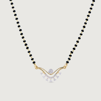 Serenade Shine Gold and Diamond Mangalsutra in 18K Yellow Gold, 0.228 ct