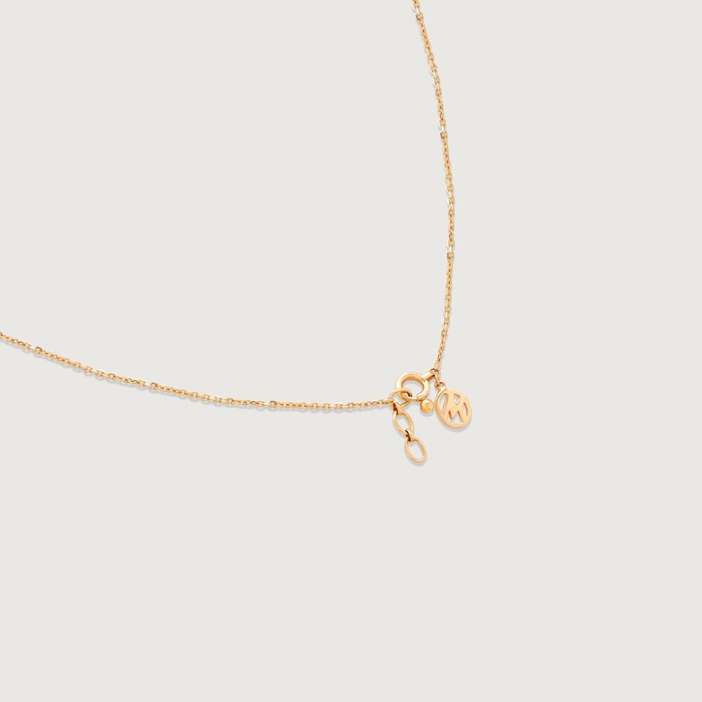 Geometric Charm Diamond Necklace in 14K Yellow Gold, 0.201 ct
