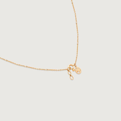 Geometric Charm Diamond Necklace in 14K Yellow Gold, 0.201 ct
