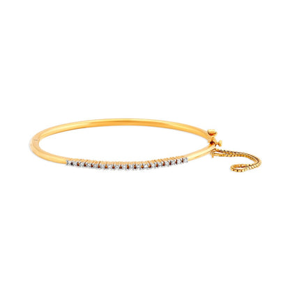 Cadence Diamond Bangle in 18K Yellow Gold, 0.293 ct
