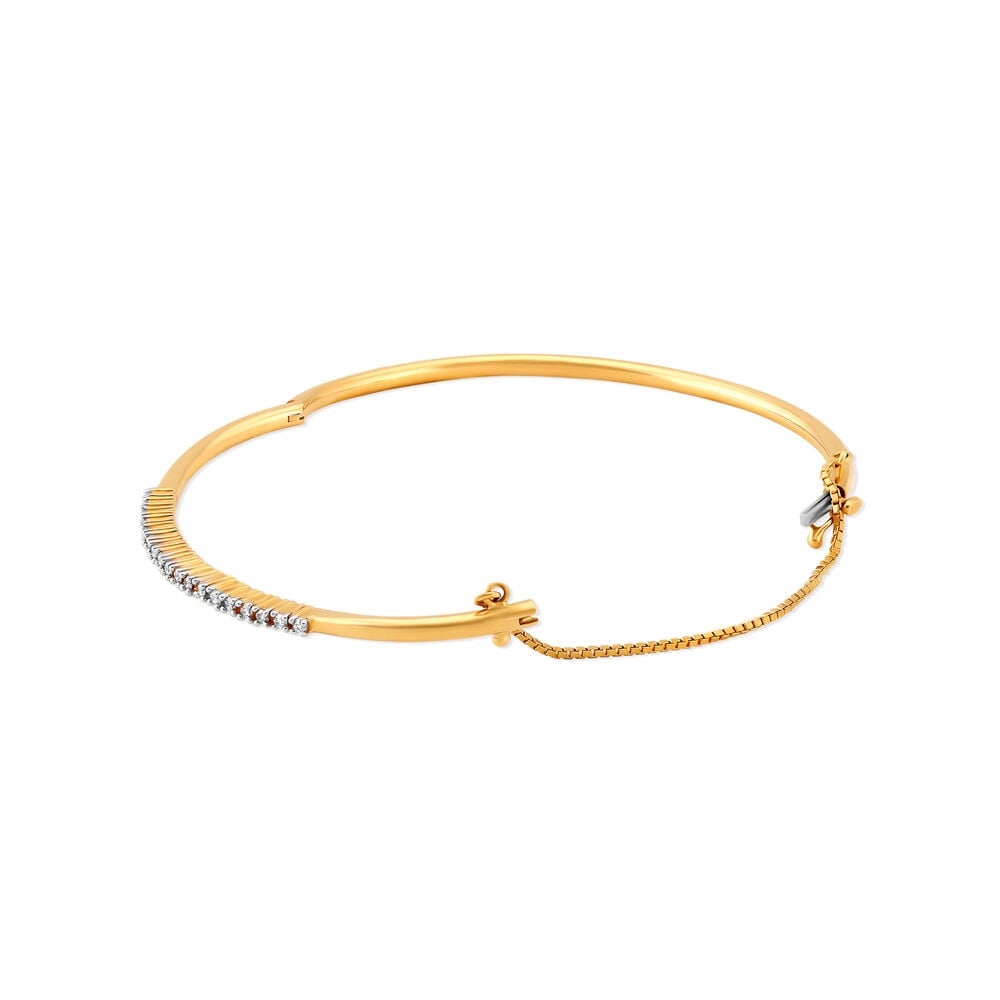 Cadence Diamond Bangle in 18K Yellow Gold, 0.293 ct