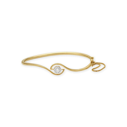 Circle Diamond Bangle in 18K Yellow Gold, 0.177 ct
