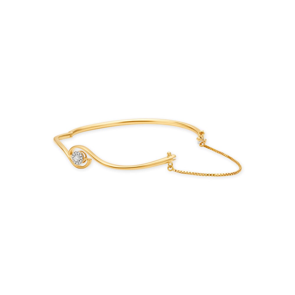 Circle Diamond Bangle in 18K Yellow Gold, 0.177 ct