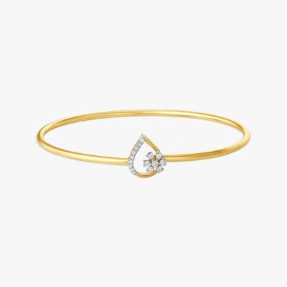 Timeless Fancy Diamond Bangle in 18K Yellow Gold, 0.154 ct