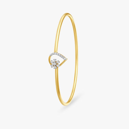 Timeless Fancy Diamond Bangle in 18K Yellow Gold, 0.154 ct