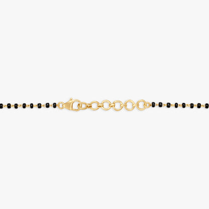 Pristine Floral Mangalsutra in 18K Yellow and Rose Gold, 0.229 ct