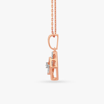 Dazzling Diamond Pendant in 18K Rose Gold, 0.07 ct
