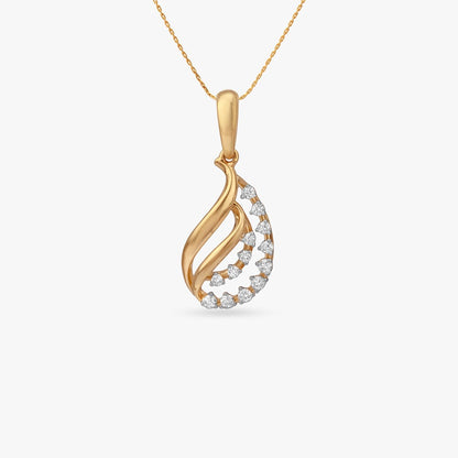 Infinity Spark Diamond Pendant in 18K Yellow Gold, 0.127 ct