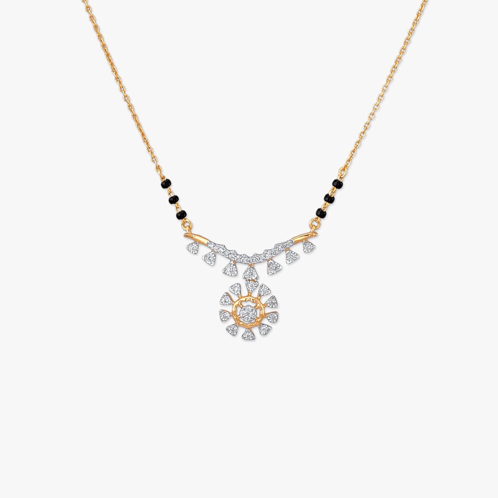 Divine Glow Diamond Mangalsutra in 18K Yellow and White Gold, 0.225 ct
