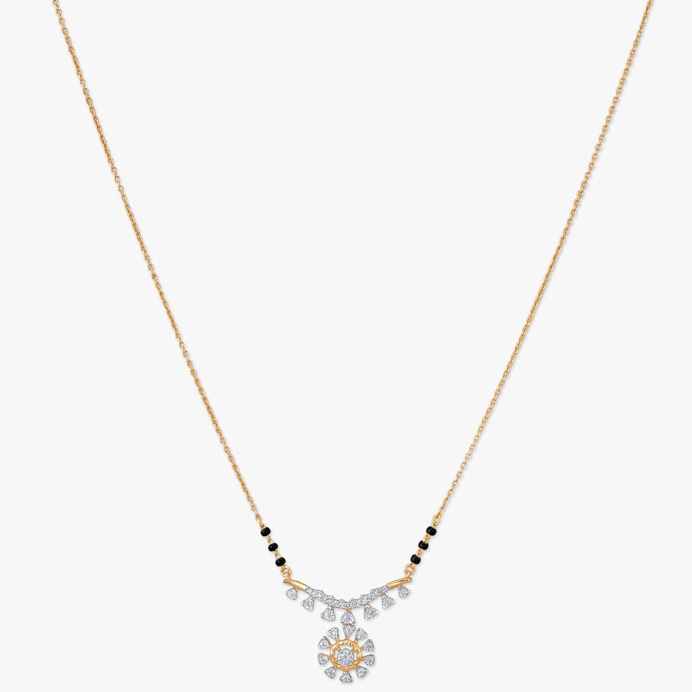 Divine Glow Diamond Mangalsutra in 18K Yellow and White Gold, 0.225 ct