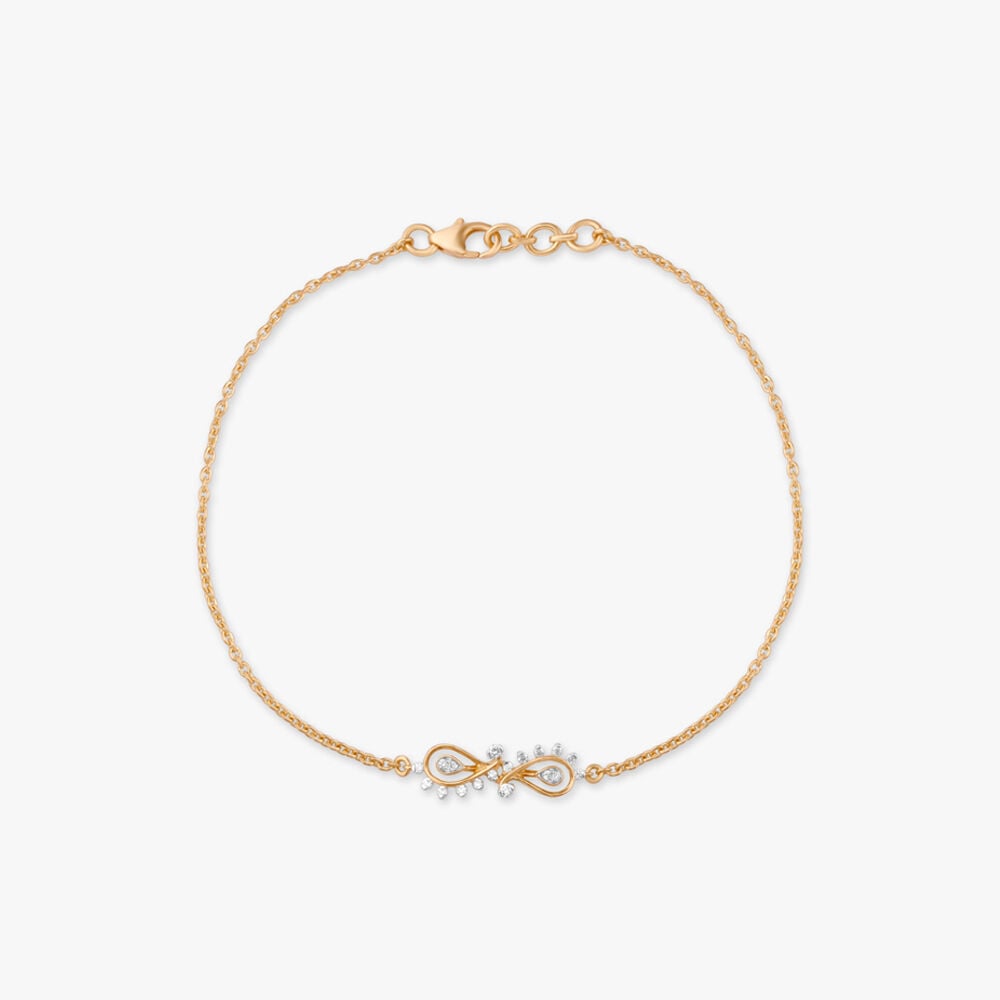 Bloom Arc Diamond Bracelet in 18K Yellow Gold, 0.13 ct