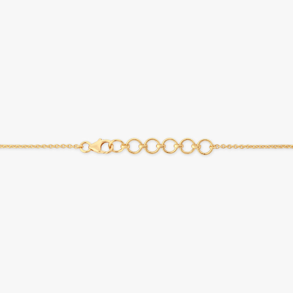 Blushing Twist Diamond Necklace in 18K Yellow Gold, 0.195 ct