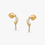 Serene Arc Diamond Drop Earrings