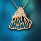 Fluid Bloom Diamond Pendant