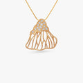 Fluid Bloom Diamond Pendant